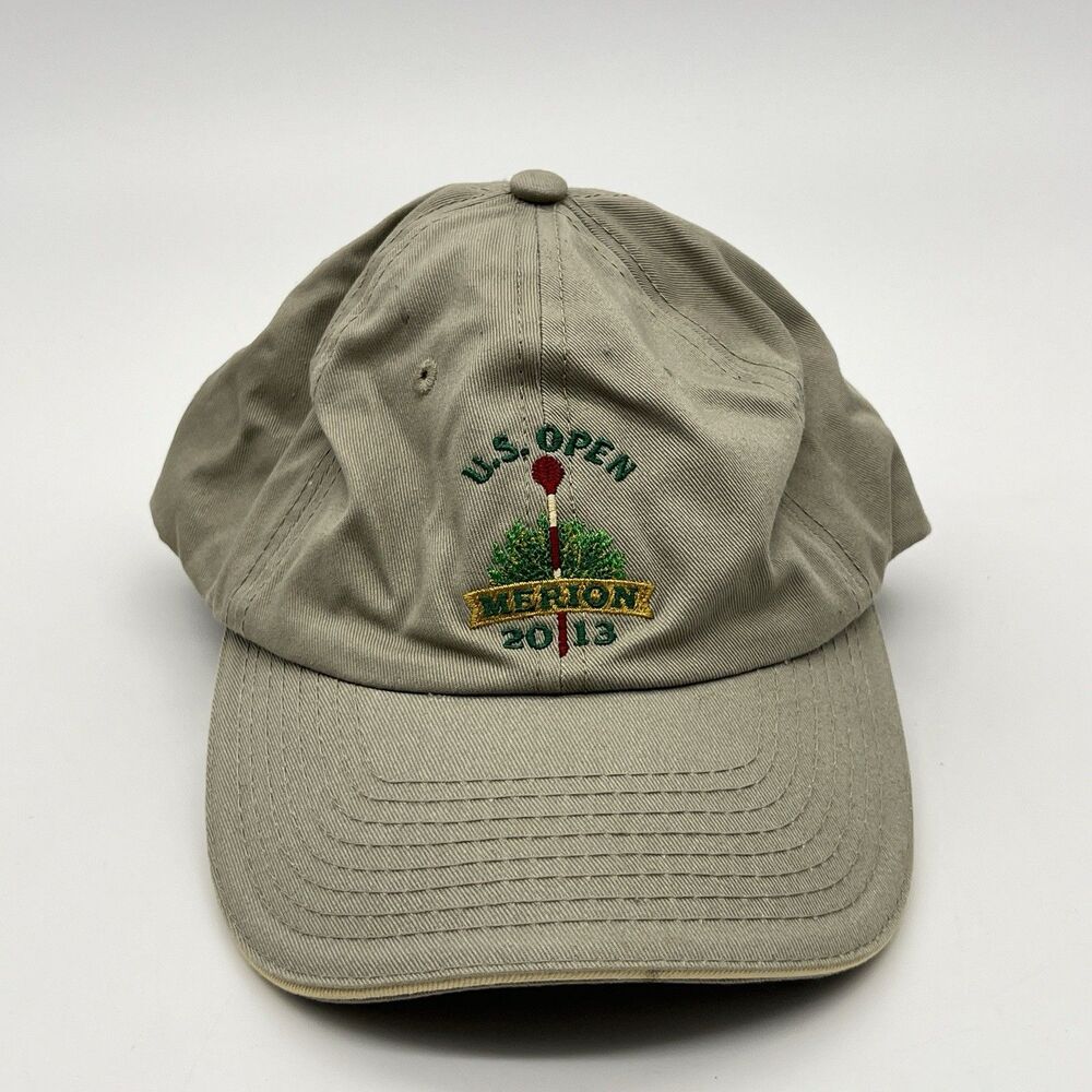 US Open 2013 Merion Golf Hat/USGA Member Strapback Cap Tan